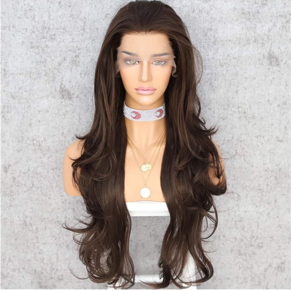 ANANDA 26” DARK BROWN BODY WAVE LaceFront Wig *NWT - Picture 2 of 3
